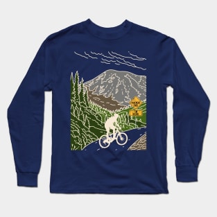 Mountain Biking - Pavement Ends Fun Begins Long Sleeve T-Shirt